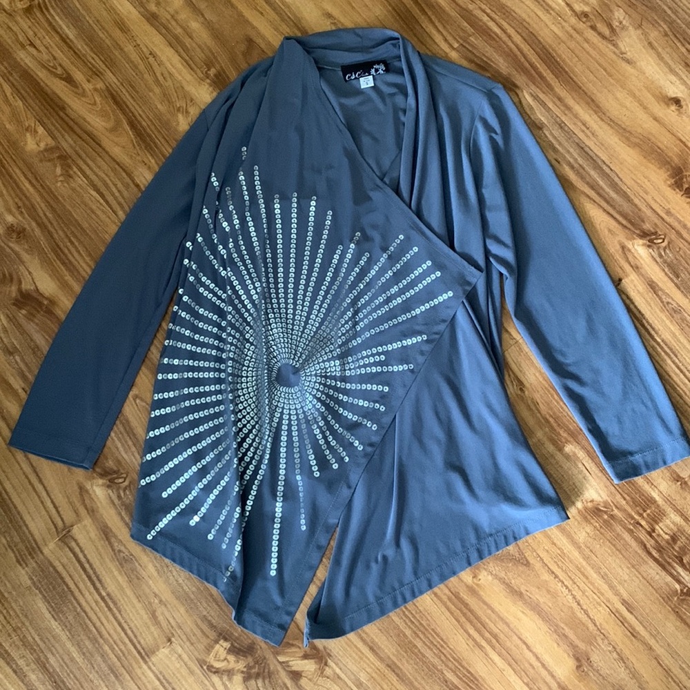 Silky Wrap Cardigan- Size Small